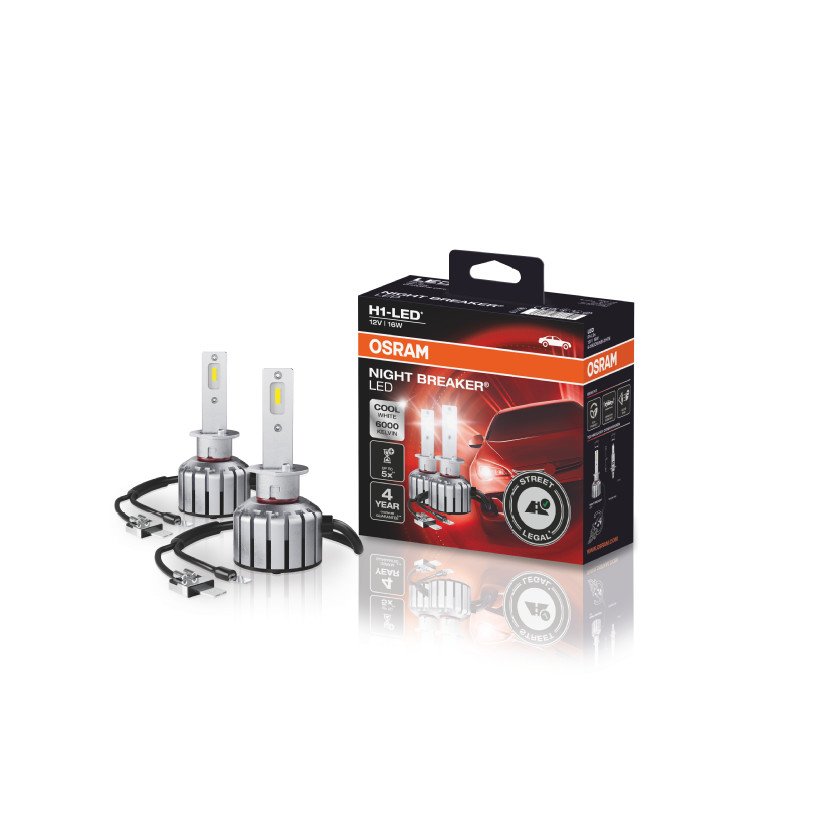 H1 NIGHT BREAKER LED 230% StVZO-Konforme LED-Nachrüstlampe 2St. OSRAM H1 NIGHT BREAKER LED 230% StVZO-Konforme LED-Nachrüstlampe 2St. OSRAM