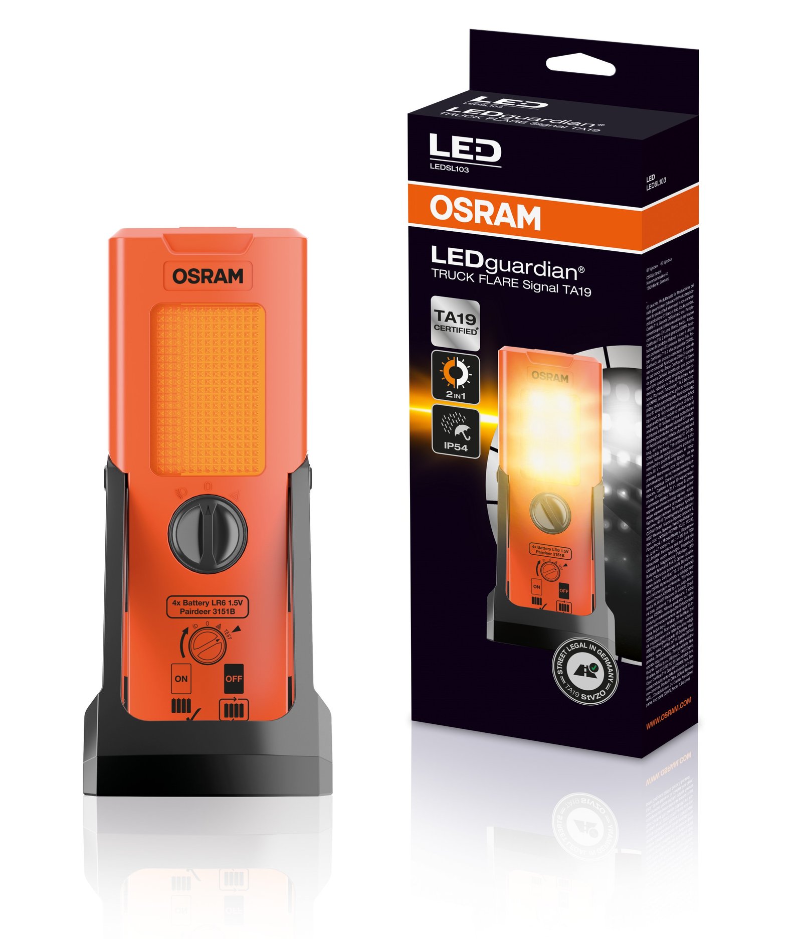 LEDGuardian® Truck Flare Signal TA19 Warn-, Notleuchte/Taschenlampe 1St OSRAM LEDGuardian® Truck Flare Signal TA19 Warn-, Notleuchte/Taschenlampe 1St OSRAM