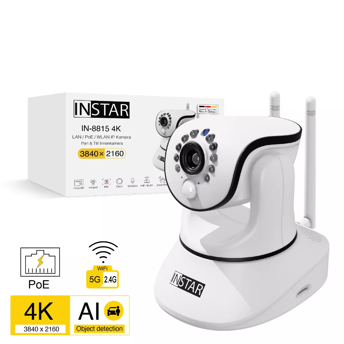 IN-8815 4K weiß (LAN/PoE/WLAN) IN-8815 4K weiß (LAN/PoE/WLAN)