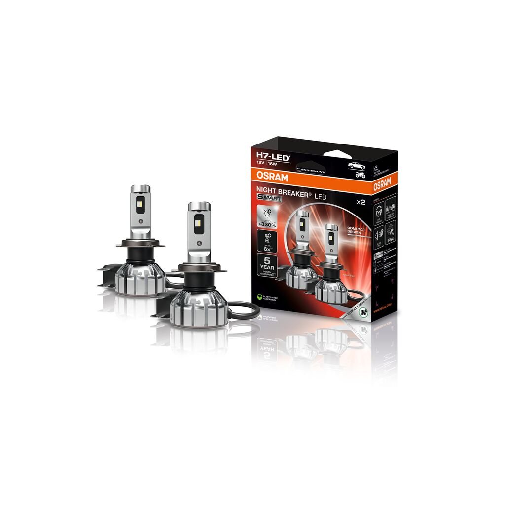 H7 NIGHT BREAKER LED SMART +330% StVZO-Konforme LED 2St. OSRAM H7 NIGHT BREAKER LED SMART +330% StVZO-Konforme LED 2St. OSRAM