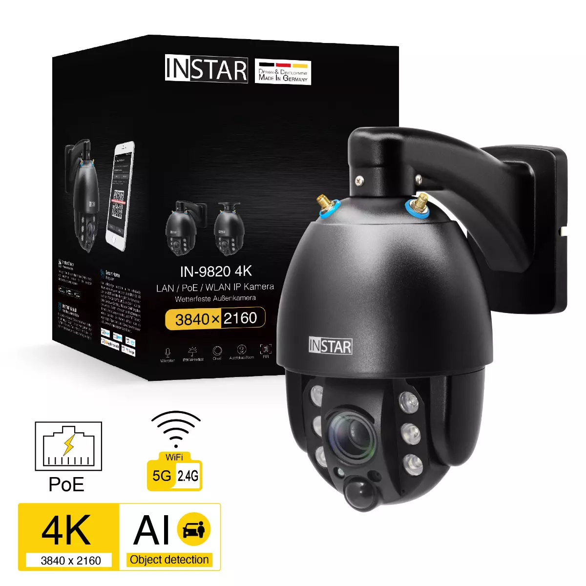 IN-9820 4K schwarz (LAN/PoE/WLAN) IN-9820 4K schwarz (LAN/PoE/WLAN)