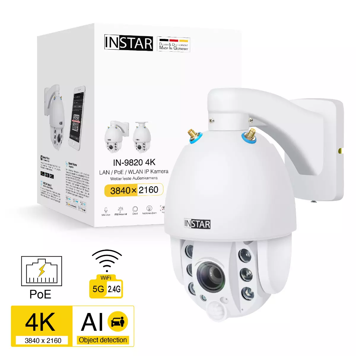 IN-9820 4K weiß (LAN/PoE/WLAN) IN-9820 4K weiß (LAN/PoE/WLAN)