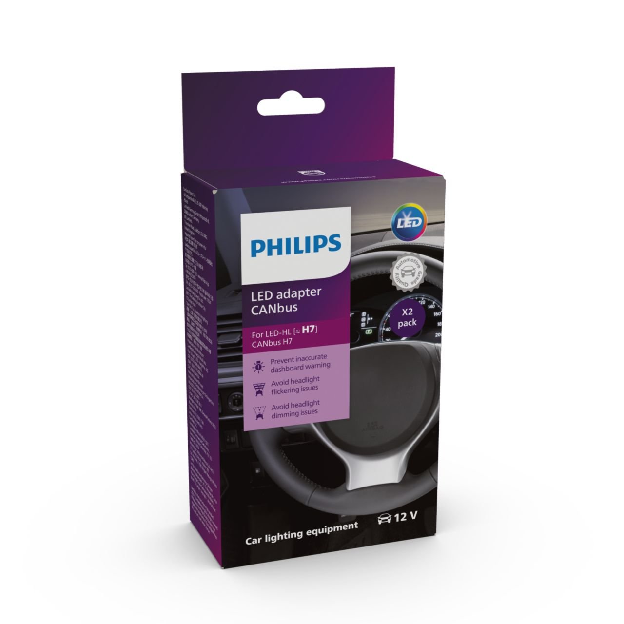 LED Adapter CANbus CEA H7 18952 12V X2 2St. Philips LED Adapter CANbus CEA H7 18952 12V X2 2St. Philips