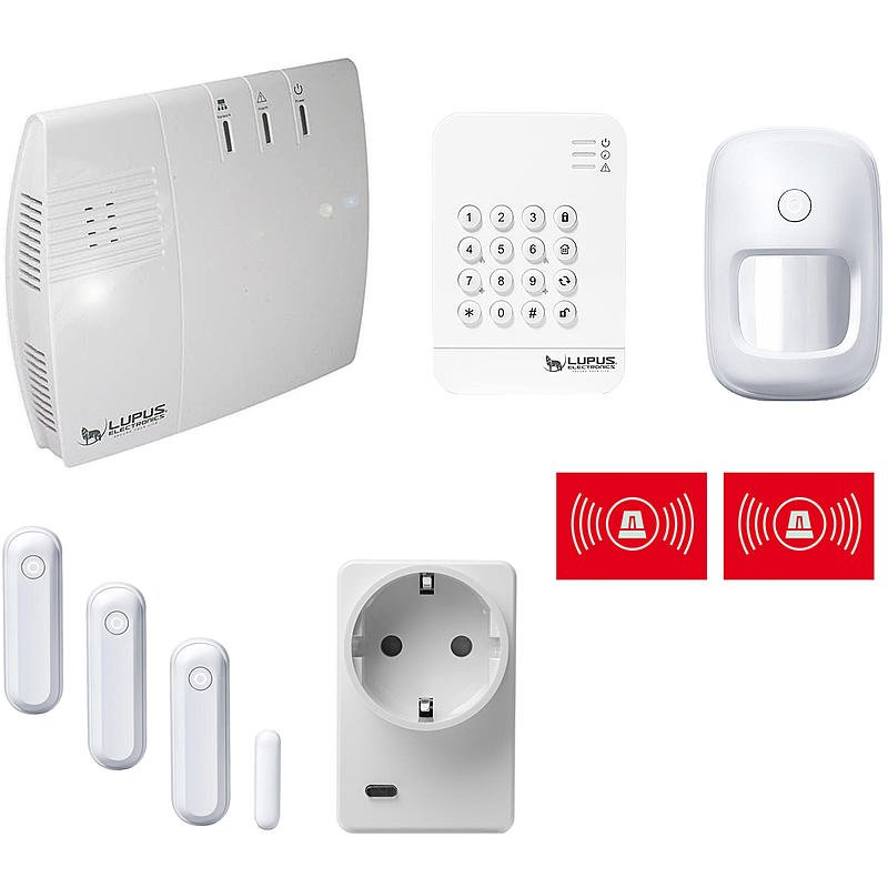 Lupusec - XT2 Plus Alarmset m. Funk-Steckdose Lupusec - XT2 Plus Alarmset m. Funk-Steckdose