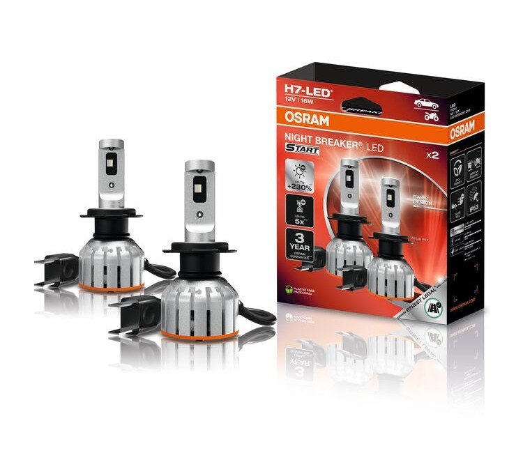H7 NIGHT BREAKER LED START 230% StVZO-Konforme LED 2St. OSRAM H7 NIGHT BREAKER LED START 230% StVZO-Konforme LED 2St. OSRAM