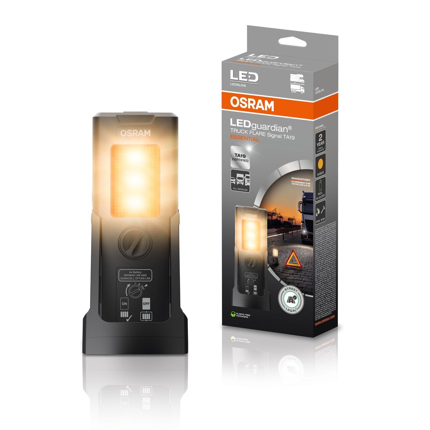 LEDGuardian® Truck Flare TA19 ESSENTIAL Notleuchte / Taschenlampe 1St. OSRAM LEDGuardian® Truck Flare TA19 ESSENTIAL Notleuchte / Taschenlampe 1St. OSRAM